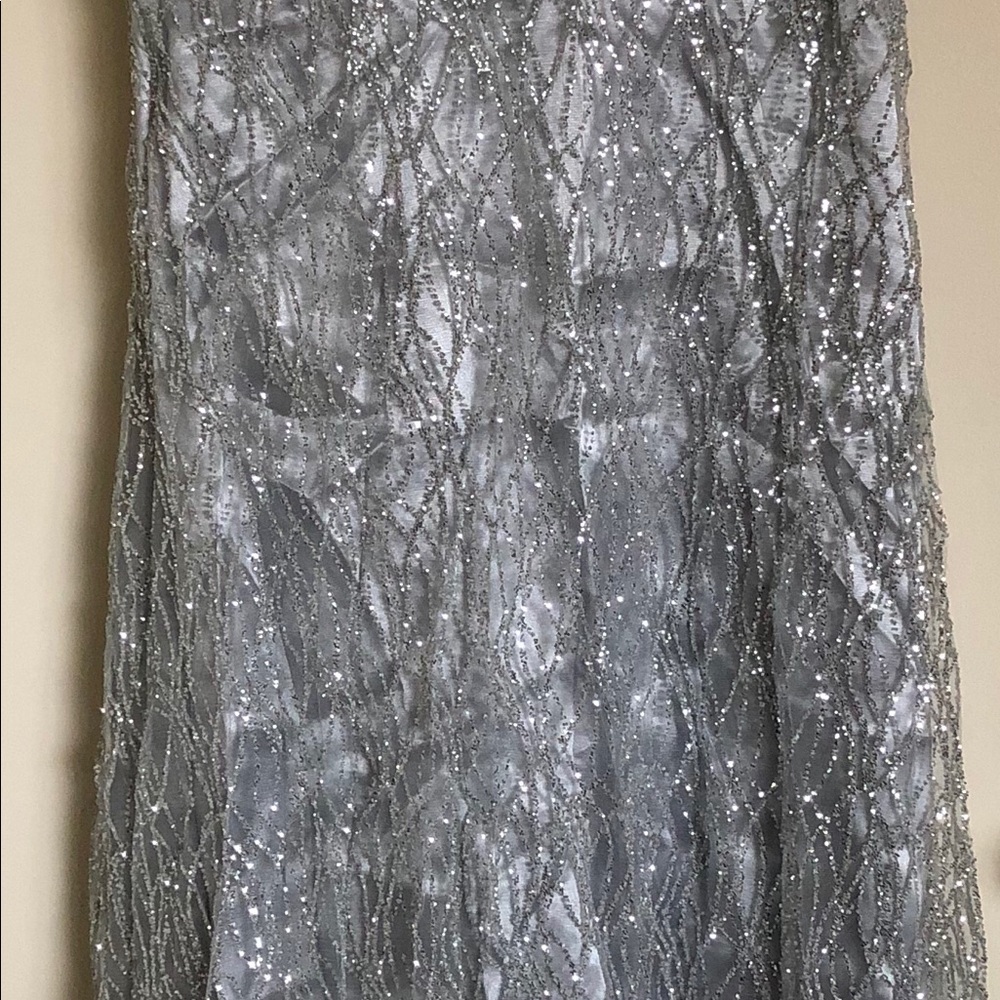 Beautiful silver gown.....party wear.